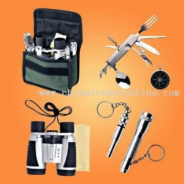 Full-function Adventure Gift Set with 8-in-1 Stainless Steel Camping Tool